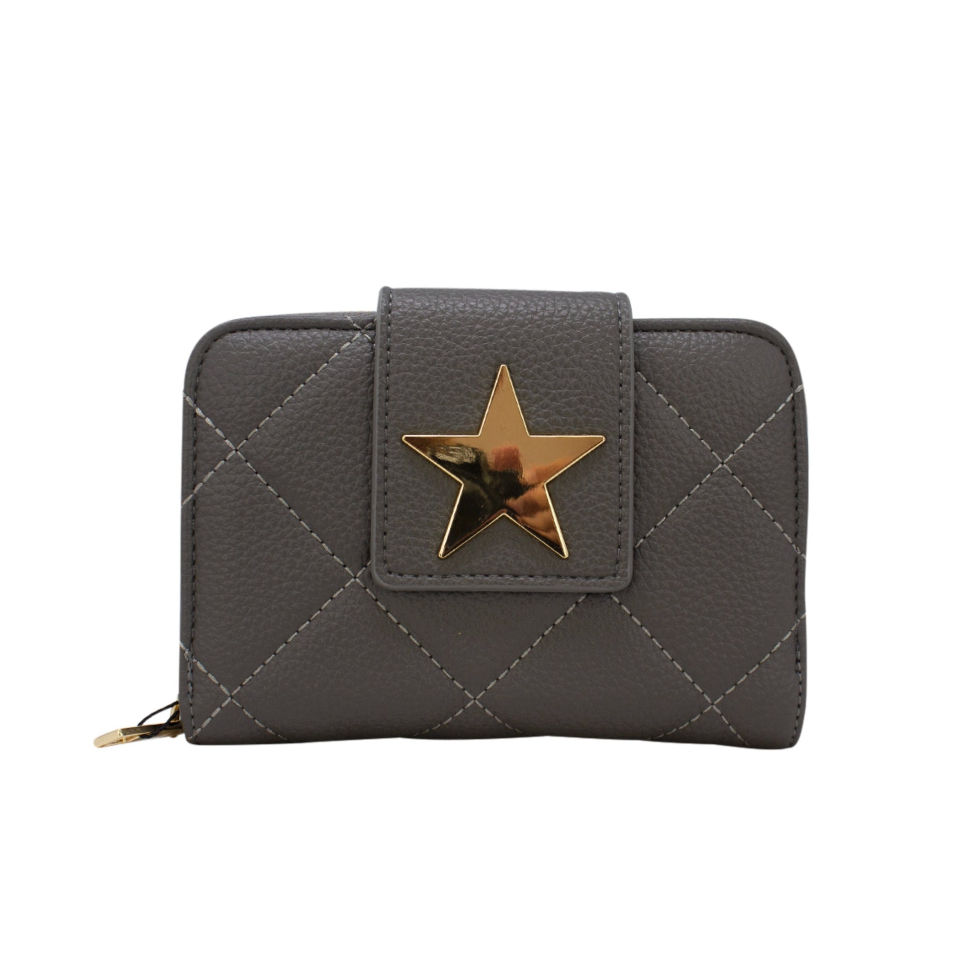 Star Button Strap Short Purse - Sleek Styles