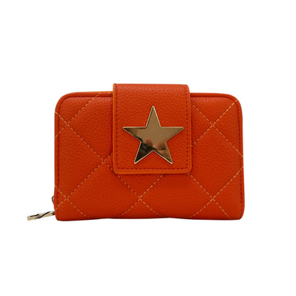 Star Button Strap Short Purse - Sleek Styles