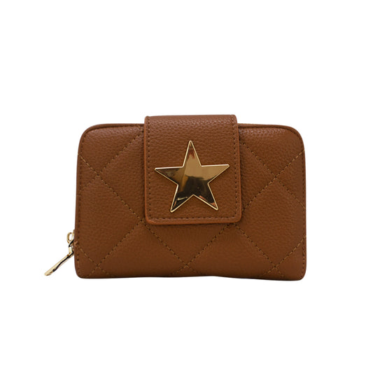 Star Button Strap Short Purse - Sleek Styles
