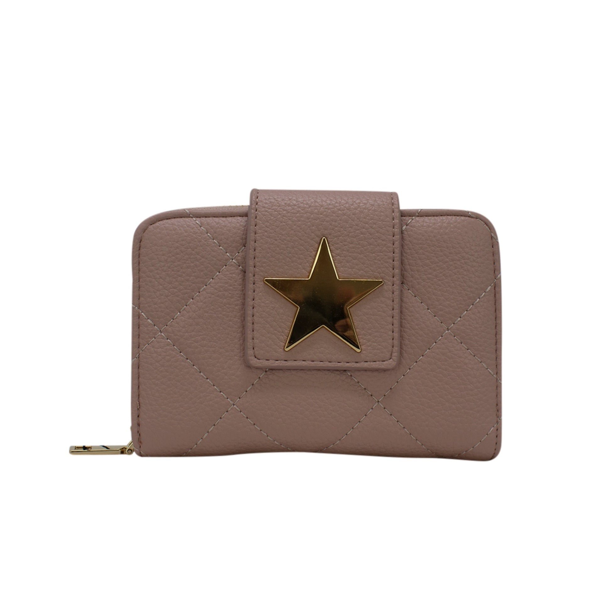 Star Button Strap Short Purse - Sleek Styles