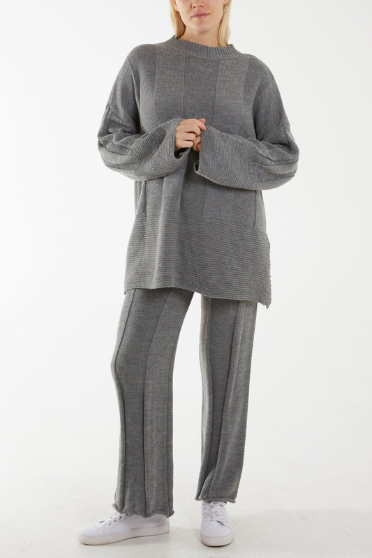 Made in italy Long Sleeve Jumper & Knitted Trouser Co-Ord Set One Size 8-16 - Sleek Styles