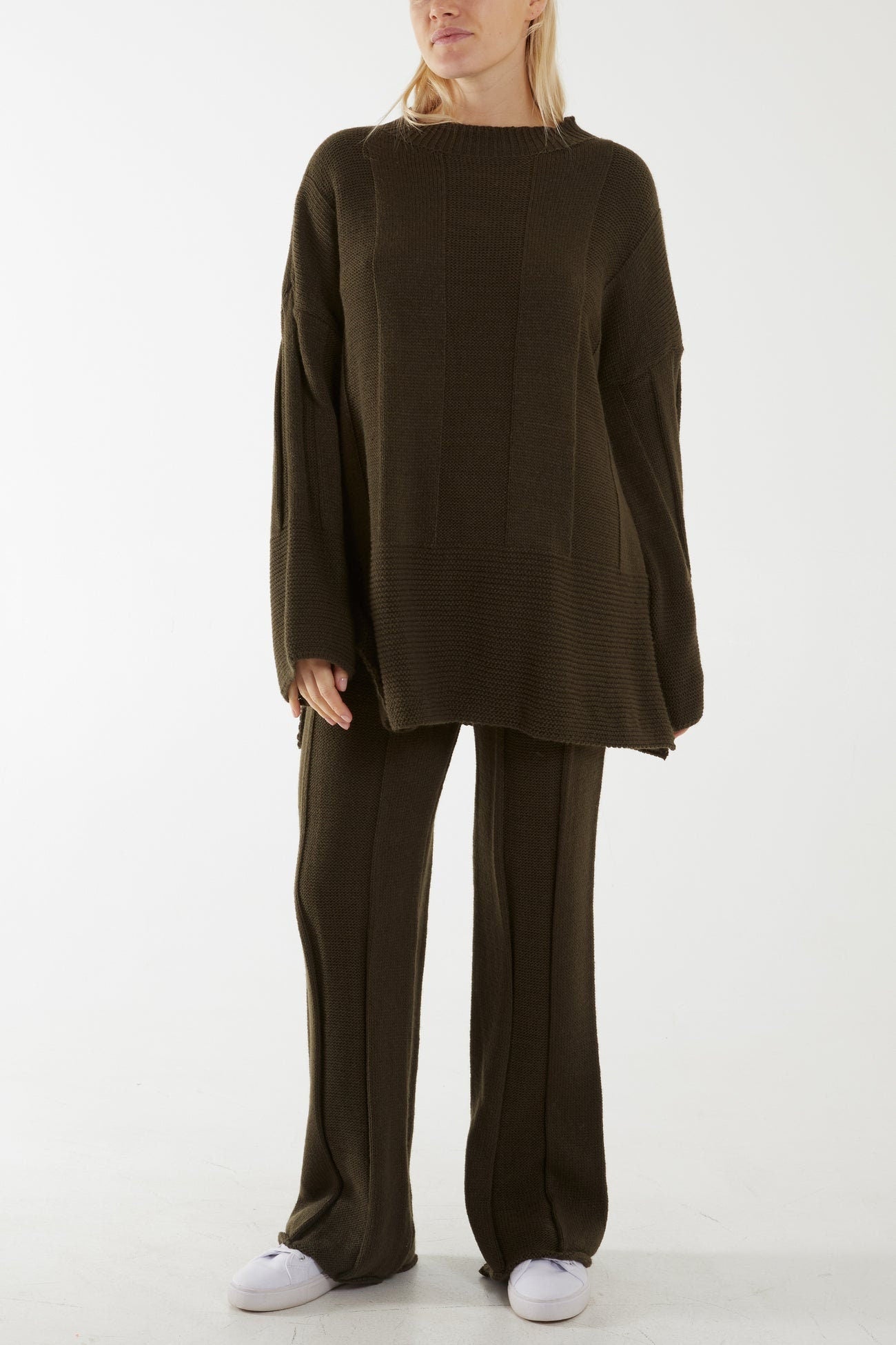 Made in italy Long Sleeve Jumper & Knitted Trouser Co-Ord Set One Size 8-16 - Sleek Styles