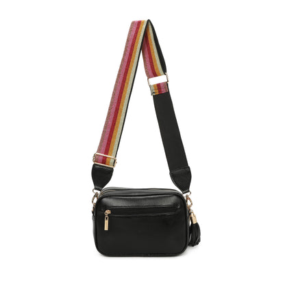 Metallic Stripes Crossbody Bag - Sleek Styles