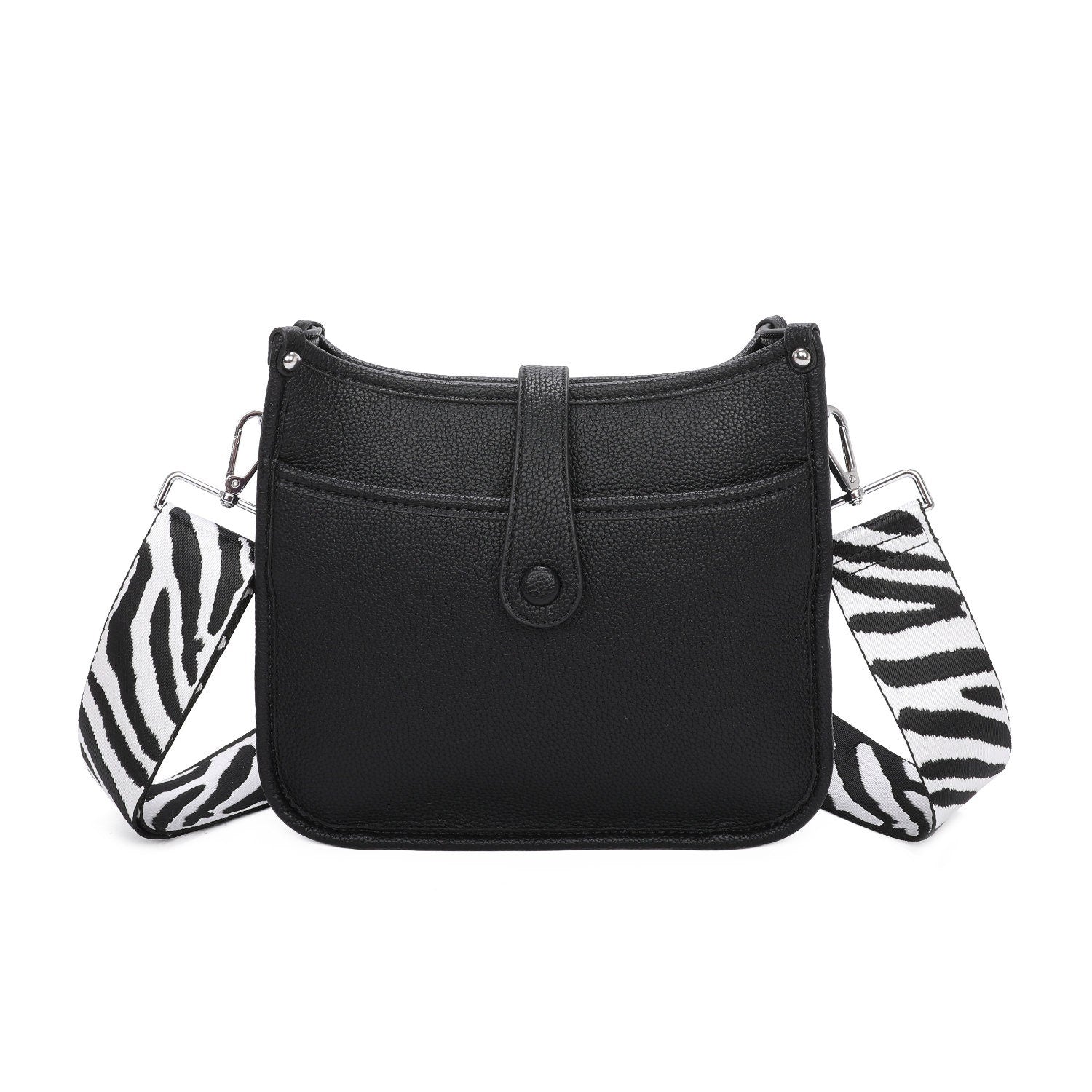 Top Magdot Closure Colourful Wide Shoulder Strap Ladies Crossbody Handbag - Sleek Styles