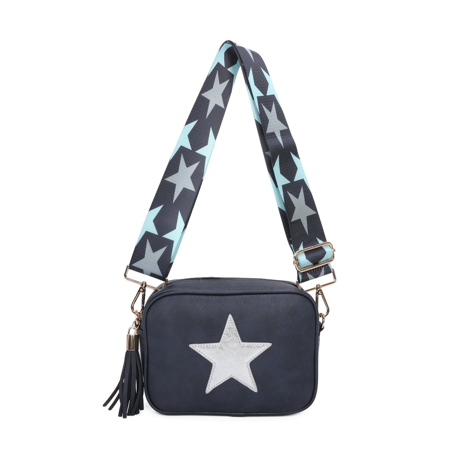 Star Front Women Printed Strap Shoulder Over Cross Body Bag Ladies Handbag - Sleek Styles