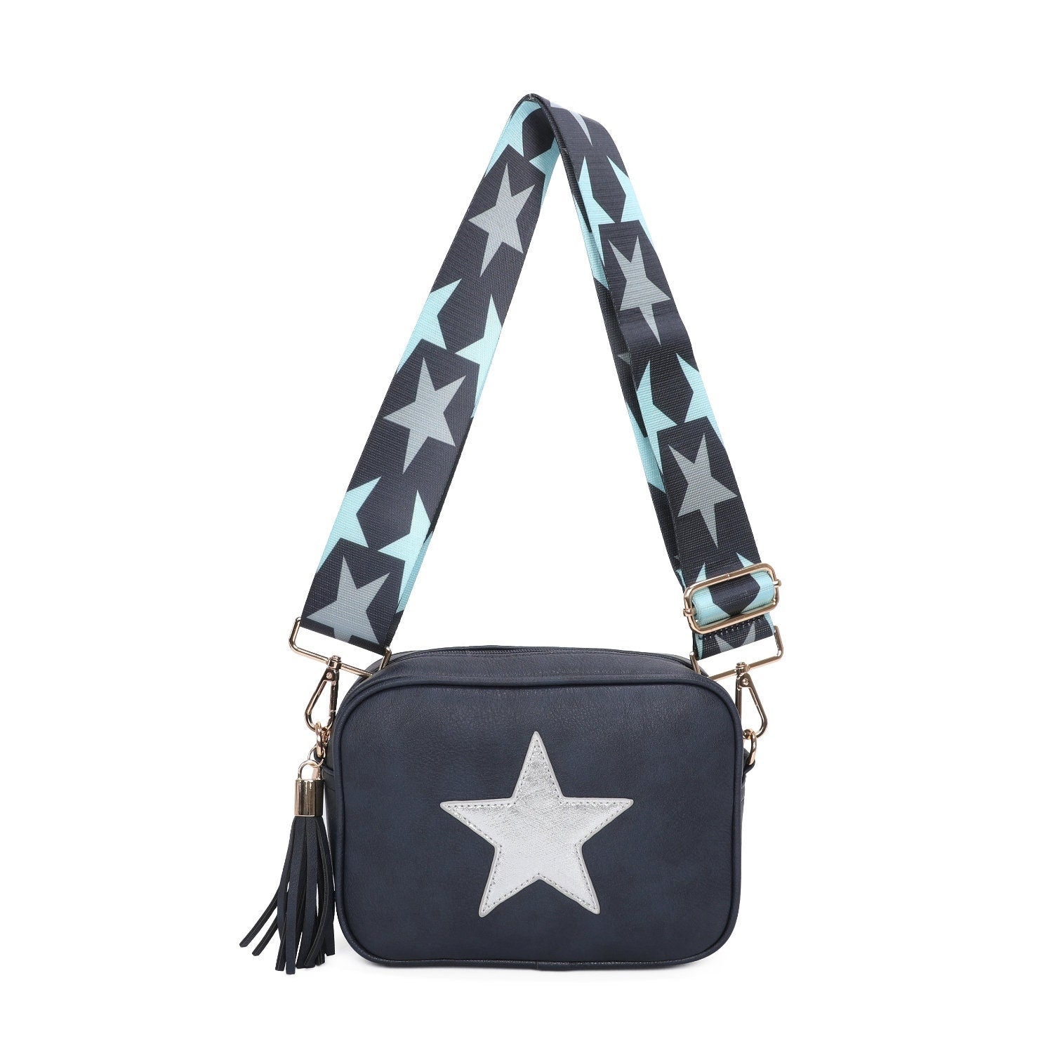 Star Front Women Printed Strap Shoulder Over Cross Body Bag Ladies Handbag - Sleek Styles