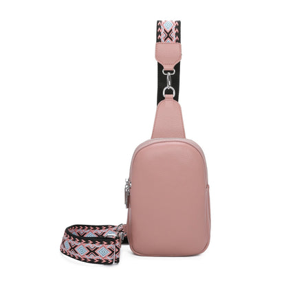 Wide Colouful Strap Women Sling Bum Bag Travel Hicking Gym Shoulder Bag - Sleek Styles