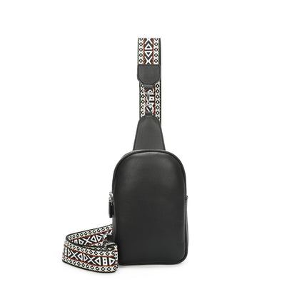 Wide Colouful Strap Women Sling Bum Bag Travel Hicking Gym Shoulder Bag - Sleek Styles