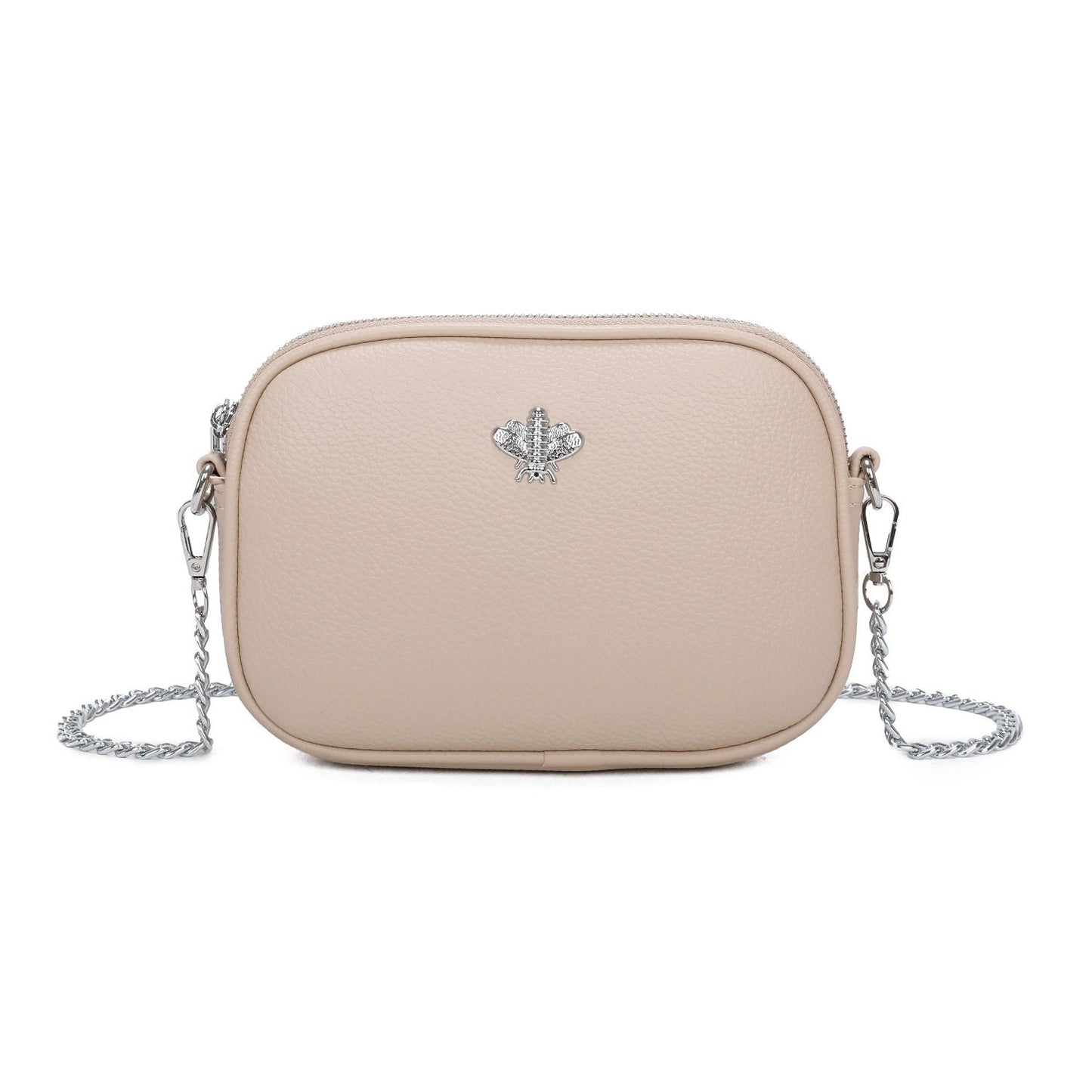 Leather Crystal Bee Bag in Blush Sophisticated - Sleek Styles