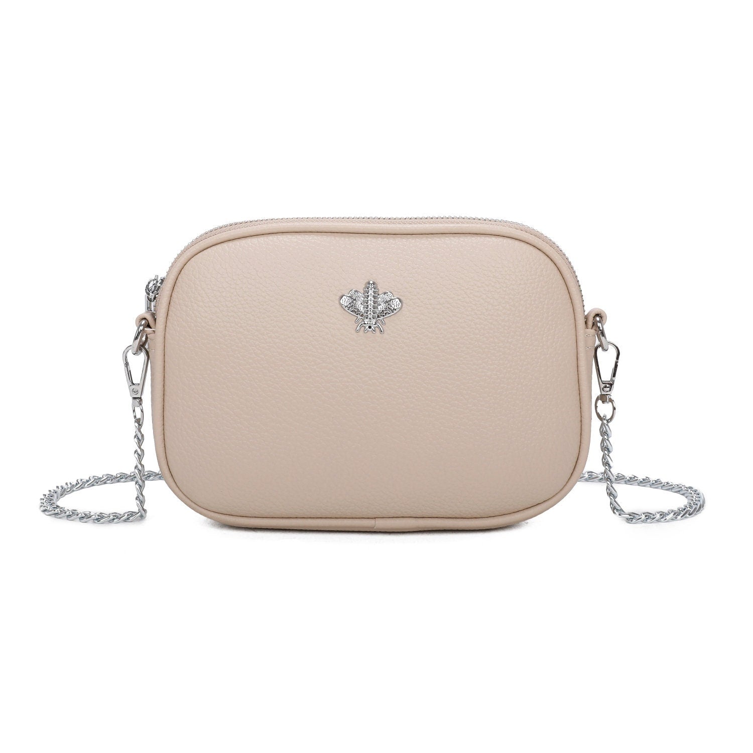 Leather Crystal Bee Bag in Blush Sophisticated - Sleek Styles