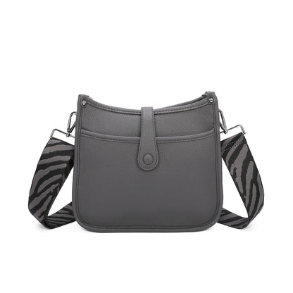 Top Magdot Closure Colourful Wide Shoulder Strap Ladies Crossbody Handbag - Sleek Styles