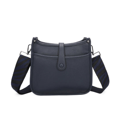 Top Magdot Closure Colourful Wide Shoulder Strap Ladies Crossbody Handbag - Sleek Styles