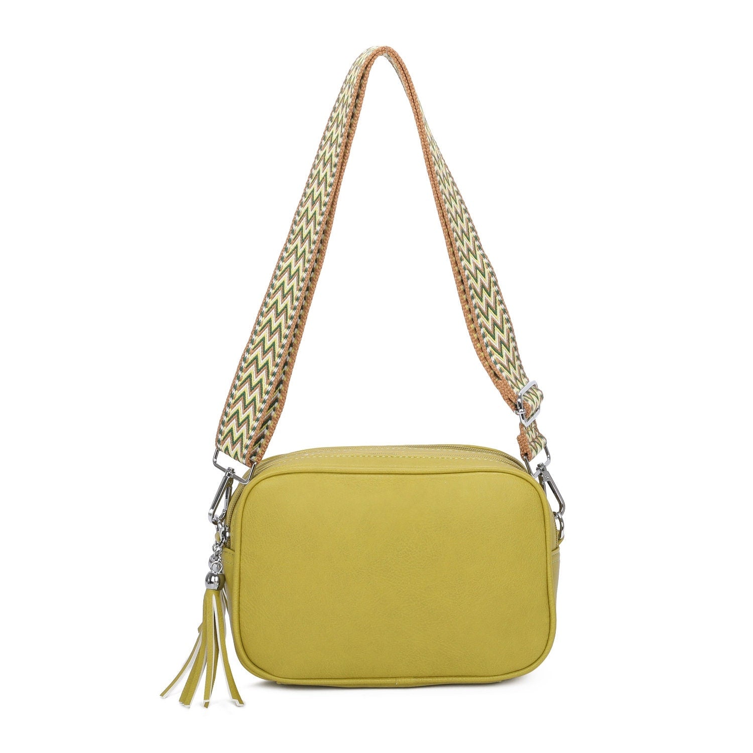 Detached Colourful Across The Body Strap Women Tasselled Shoulder Handbag - Sleek Styles