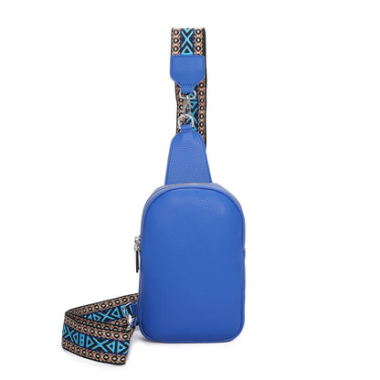 Wide Colouful Strap Women Sling Bum Bag Travel Hicking Gym Shoulder Bag - Sleek Styles