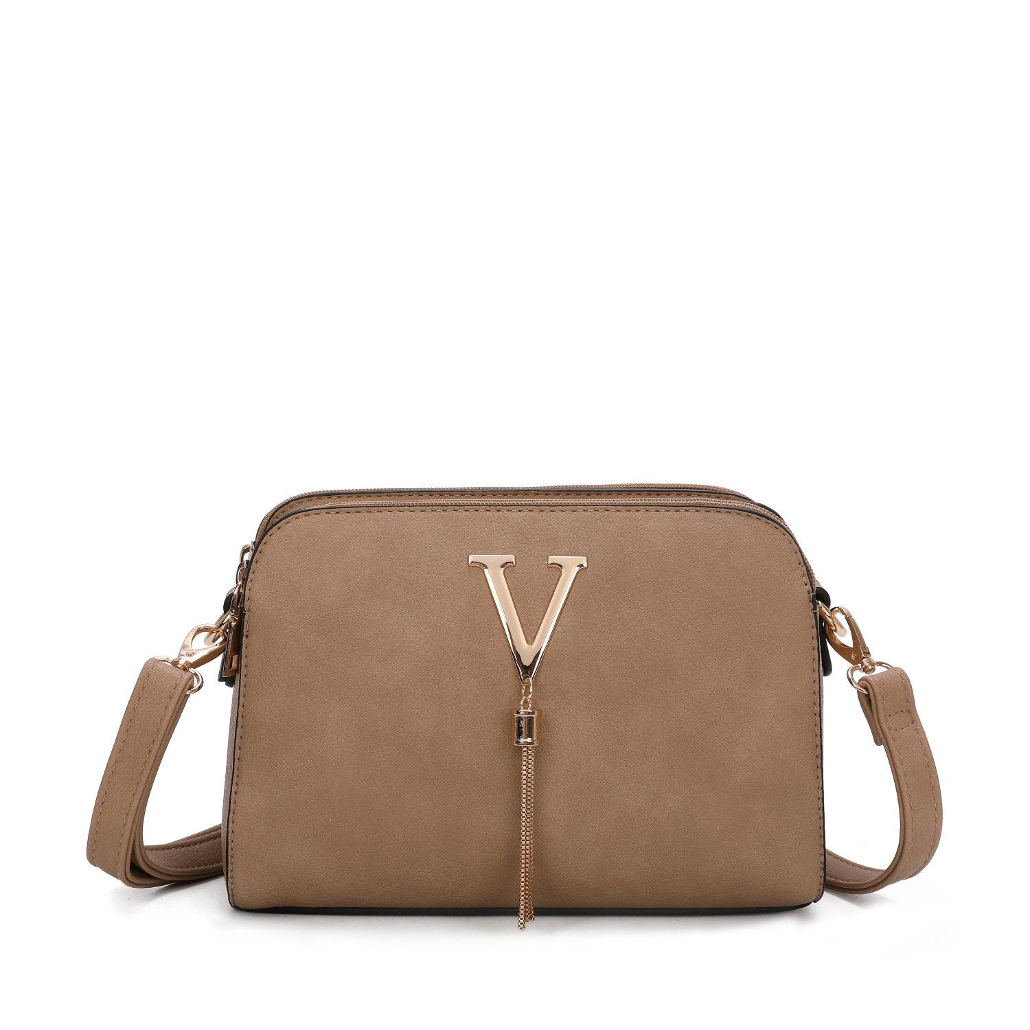 V Logo Crossbody Bag - Sleek Styles