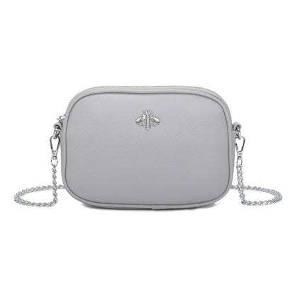 Leather Crystal Bee Bag in Blush Sophisticated - Sleek Styles