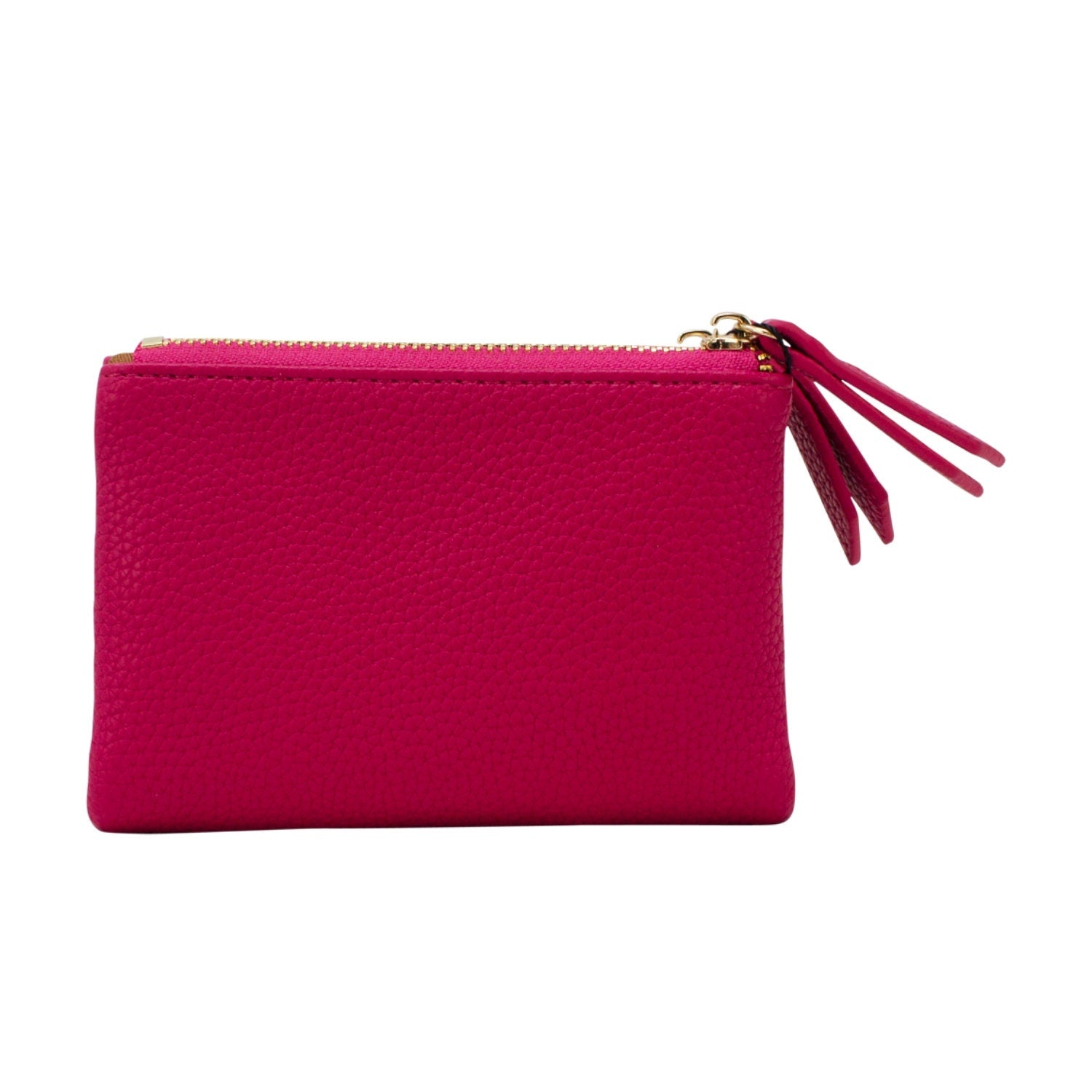 Small Folded Purse with Double Zippers - Sleek Styles