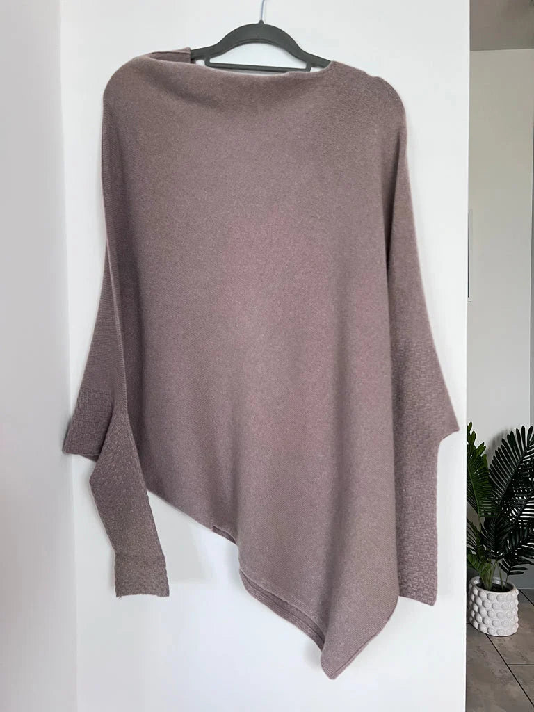 Made in italy ladies Soft Knit Asymmetric Jumper One Size 8-16 - Sleek Styles