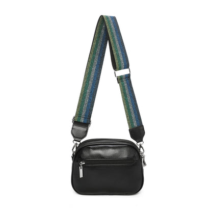 Metallic Stripes Crossbody Bag - Sleek Styles