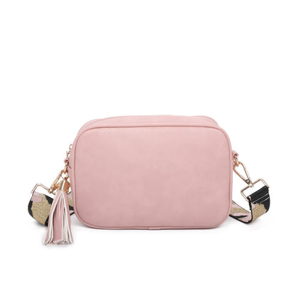 Crossbody Bag With Patterned Strap - Sleek Styles