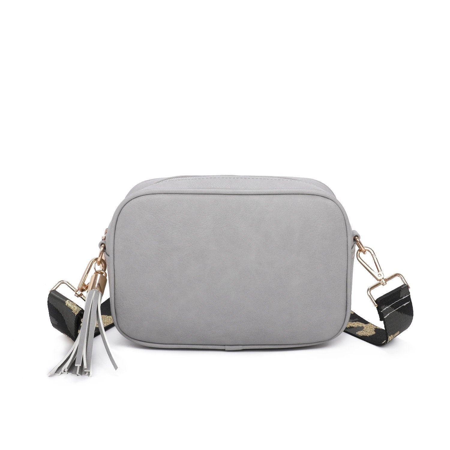 Crossbody Bag With Patterned Strap - Sleek Styles