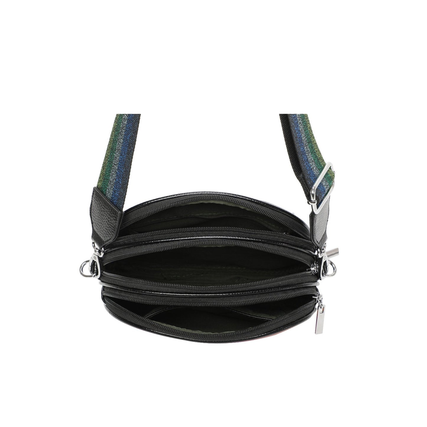 Metallic Stripes Crossbody Bag - Sleek Styles