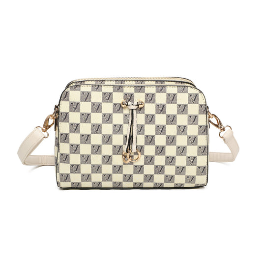 Vintage  Geometric Pattern Shoulder Chain Bag, Classic Textured Underarm Bag For Daily Use - Sleek Styles