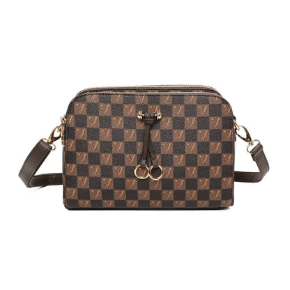 Vintage  Geometric Pattern Shoulder Chain Bag, Classic Textured Underarm Bag For Daily Use - Sleek Styles