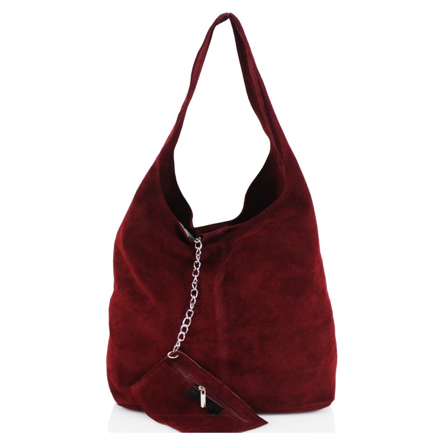 22 Colours Suede Hobo Shoulder Bag, Large Suede Bag, Suede Boho Bag, Suede Bag With Purse, Italian Suede Bag, Womens Gift, Gift For Her - Sleek Styles