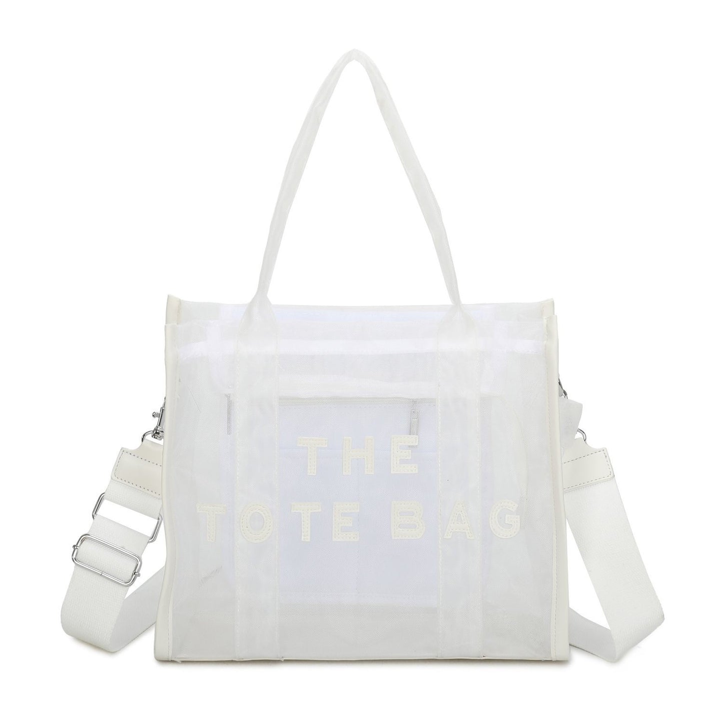 Clear Tote Bag Large Tote Handbags with Removable Wide Strap - Sleek Styles