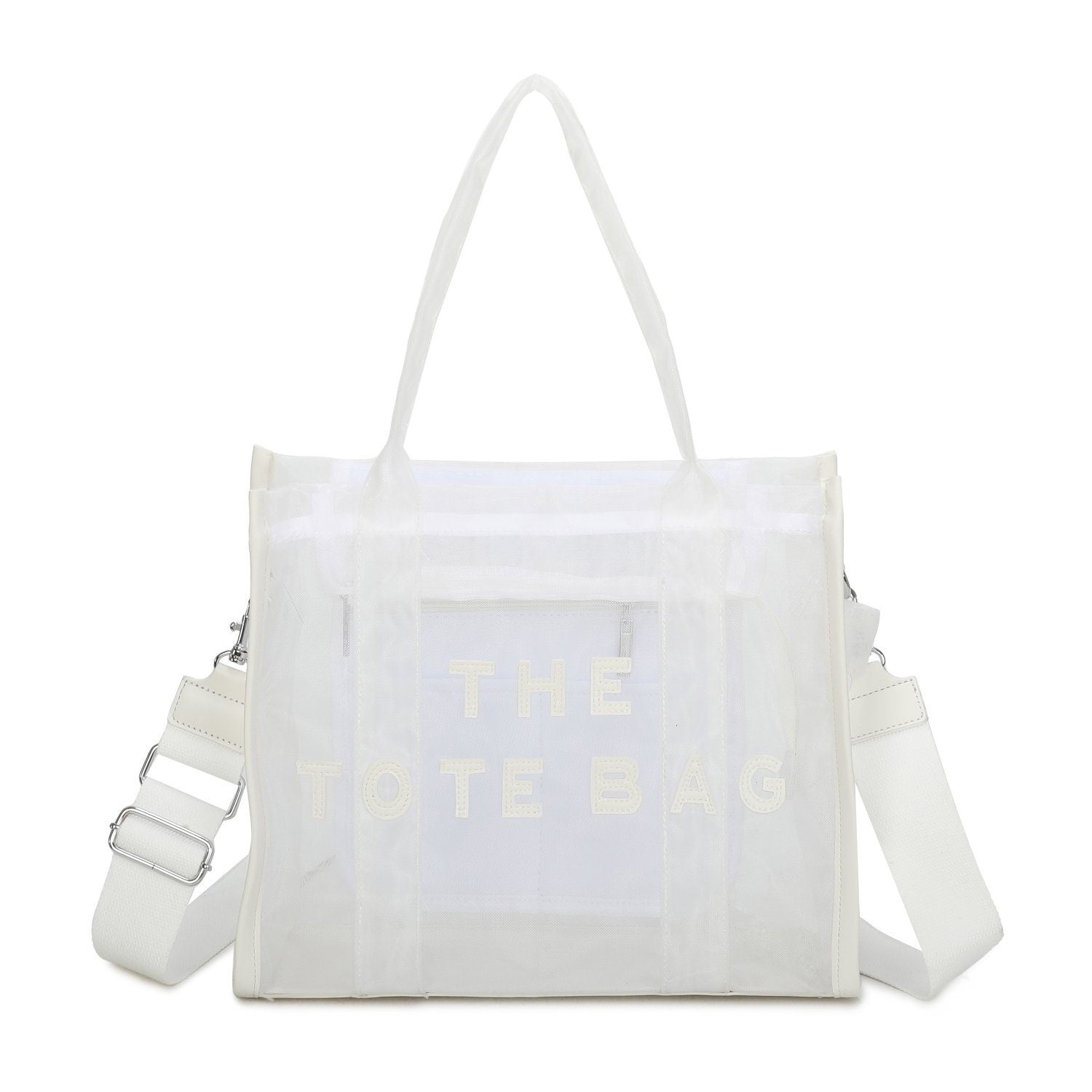 Clear Tote Bag Large Tote Handbags with Removable Wide Strap - Sleek Styles