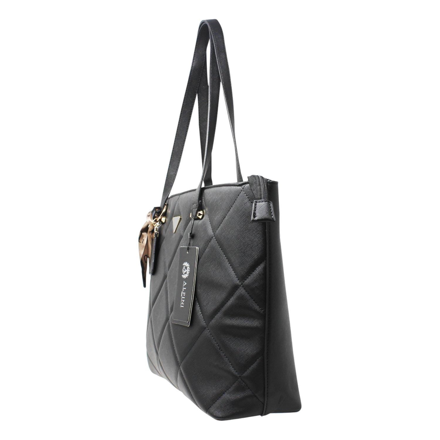 Stylish Quilted Black Tote Bag - Sleek Styles