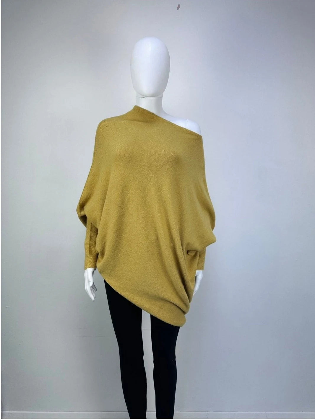 Made in italy ladies Soft Knit Asymmetric Jumper One Size 8-16 - Sleek Styles