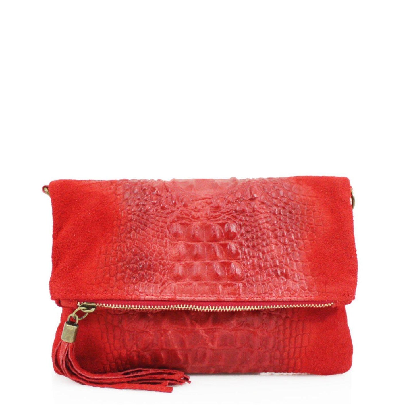 Leather Envelope Clutch Bag Snake Effect - Sleek Styles