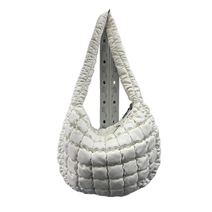 Quilted Tote Bag for Women Puffer Bag Lightweight Padding Shoulder Bag Hobo Bag Satchel Handbag Cloud Bag with Zip - Sleek Styles