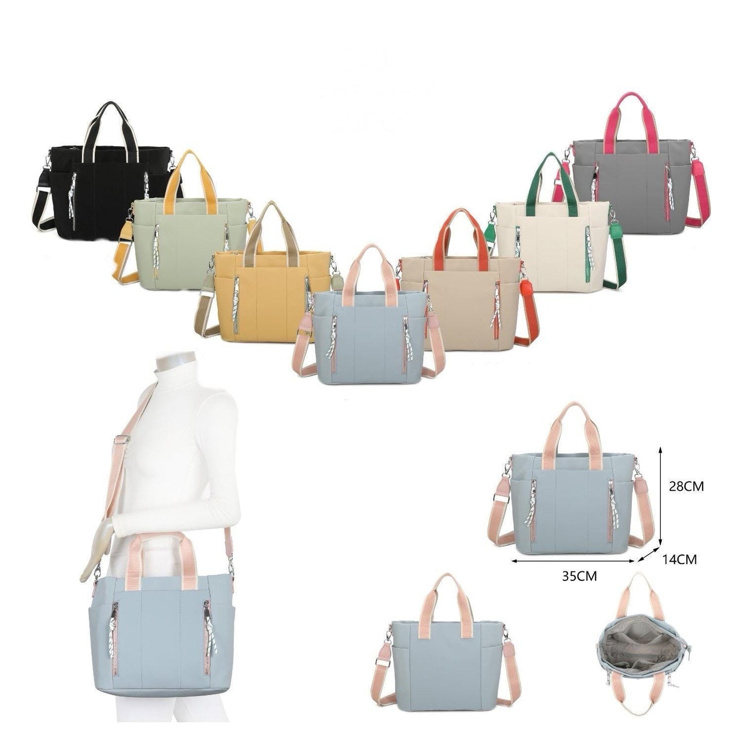 Fashionable Canvas Tote Bag/High Capacity, Ideal for School & Everyday Use - Sleek Styles