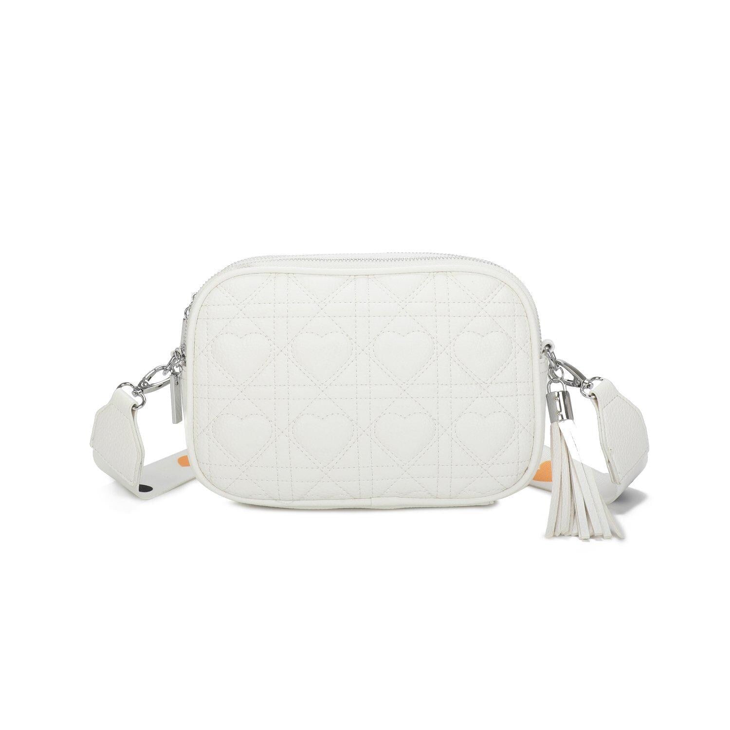 Quilted Bee Decoration Crossbody Bag - Sleek Styles