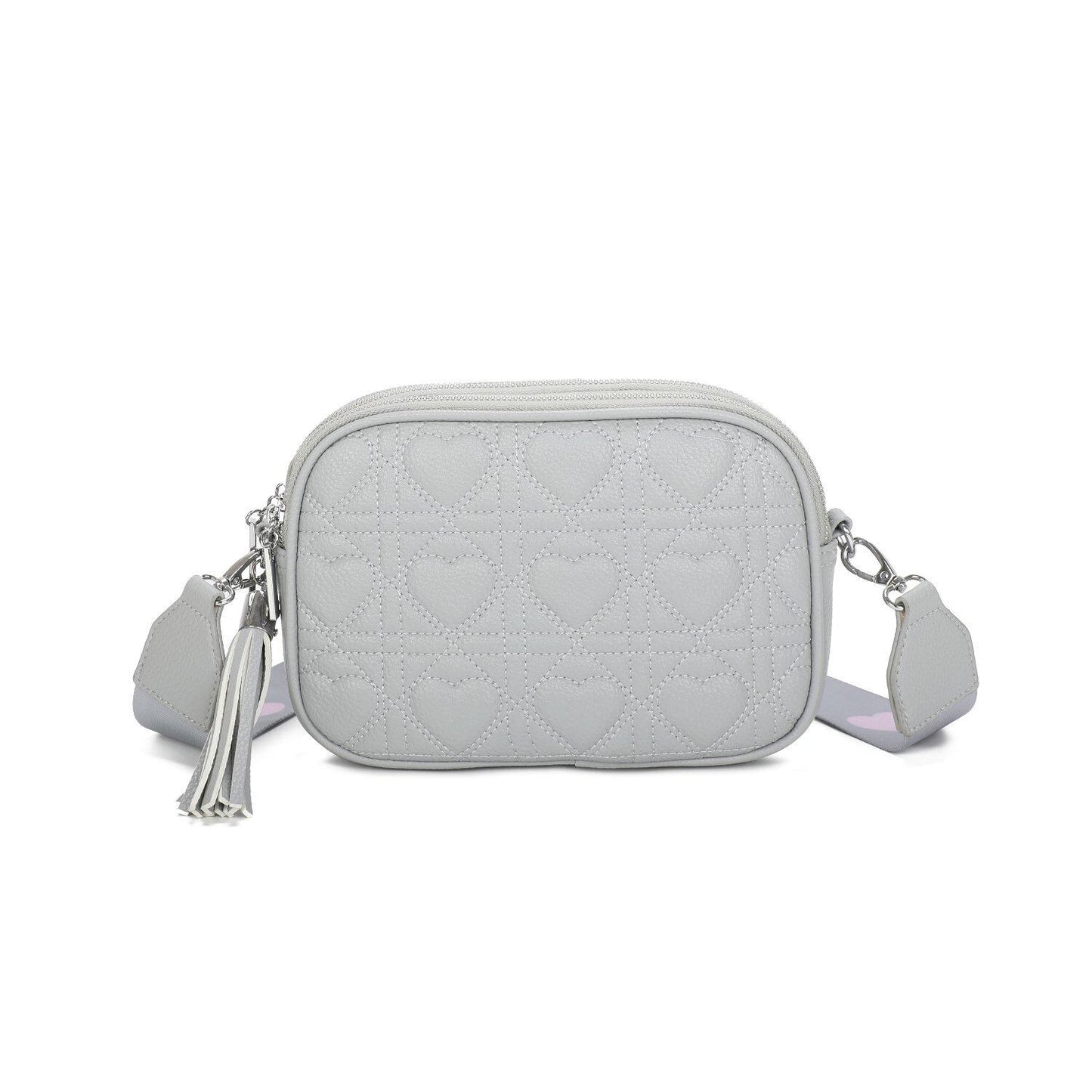 Quilted Bee Decoration Crossbody Bag - Sleek Styles