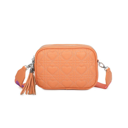 Quilted Bee Decoration Crossbody Bag - Sleek Styles