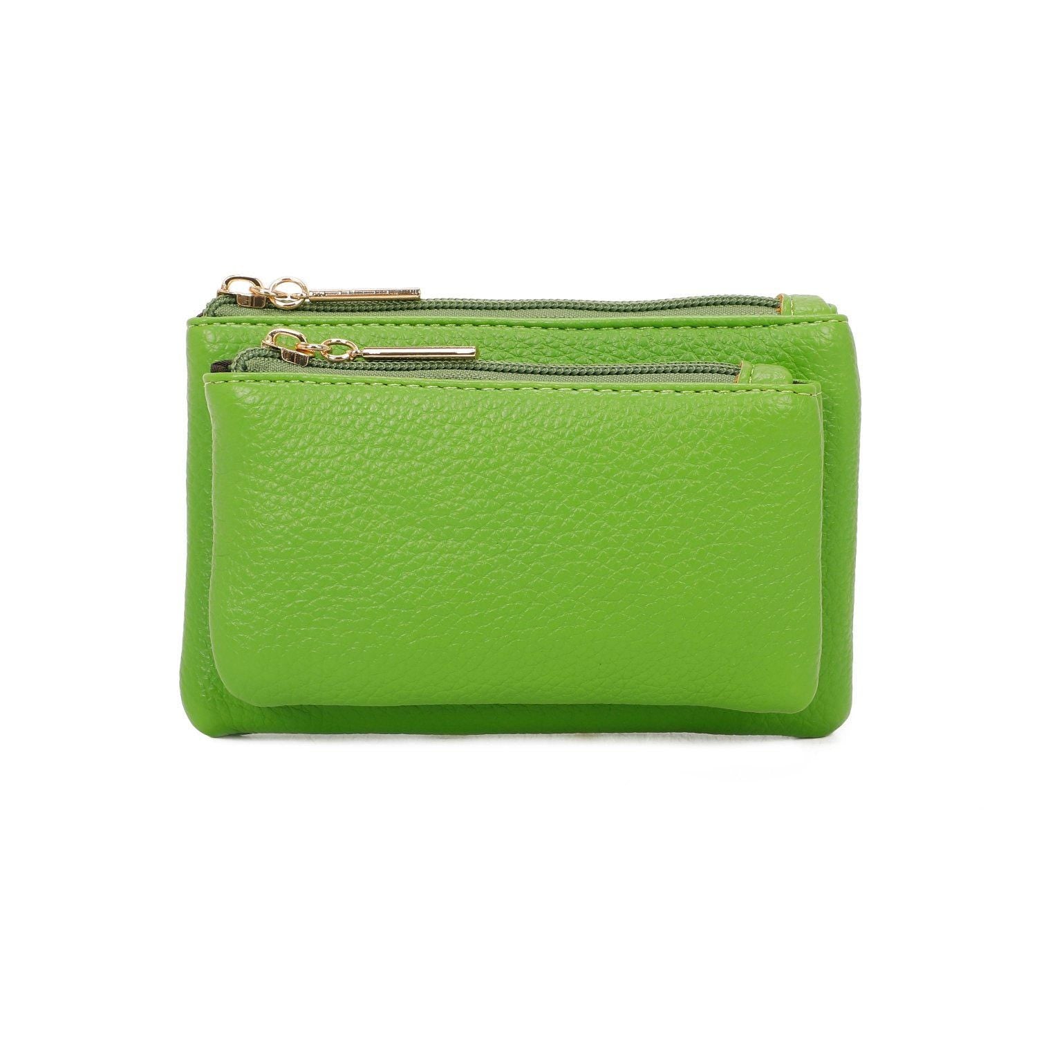 Women Double Mini Wallet With Zip - Sleek Styles