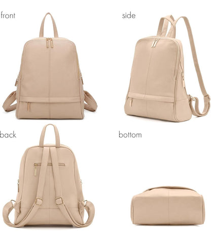 Women's Fashion Small Backpack, Women Backpack With Anti Theft Zipper, Waterproof Faux Leather Back Pack Women - Sleek Styles