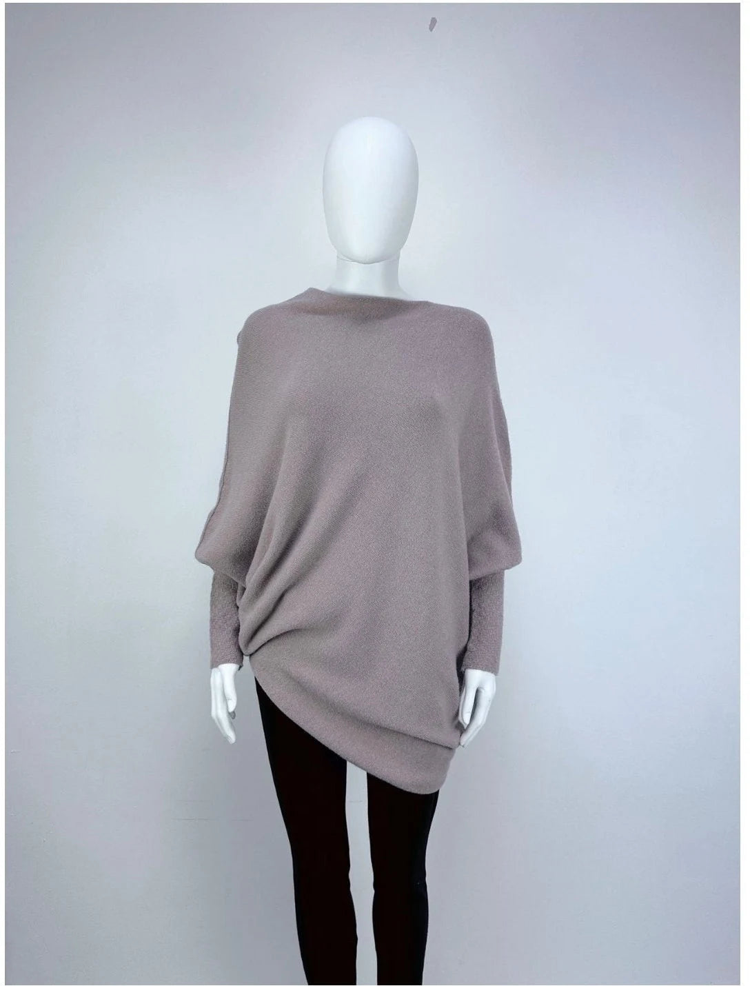 Made in italy ladies Soft Knit Asymmetric Jumper One Size 8-16 - Sleek Styles