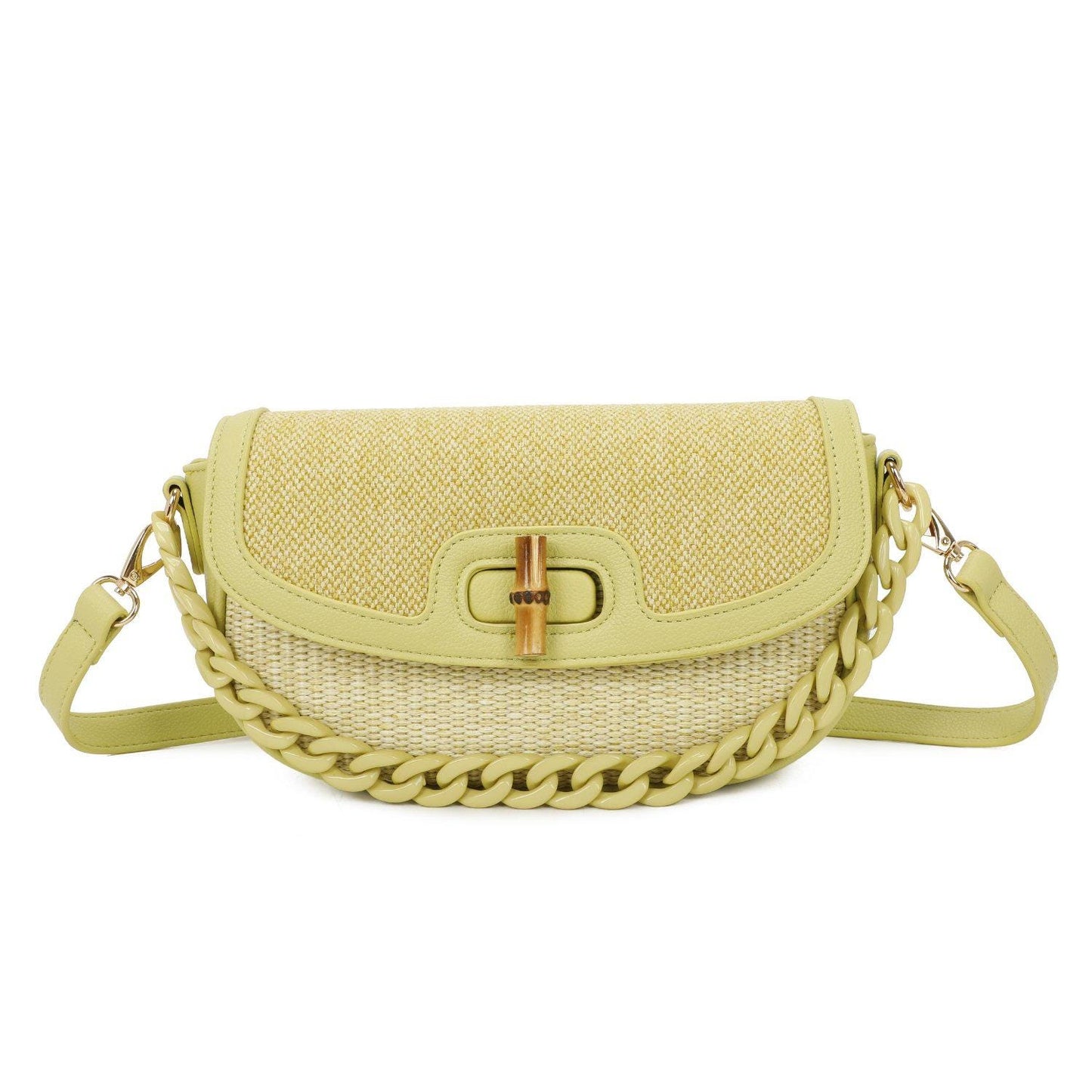 Fashionable Ladies' Woven Colour-block Tote Crossbody Bag For Daily Use - Sleek Styles