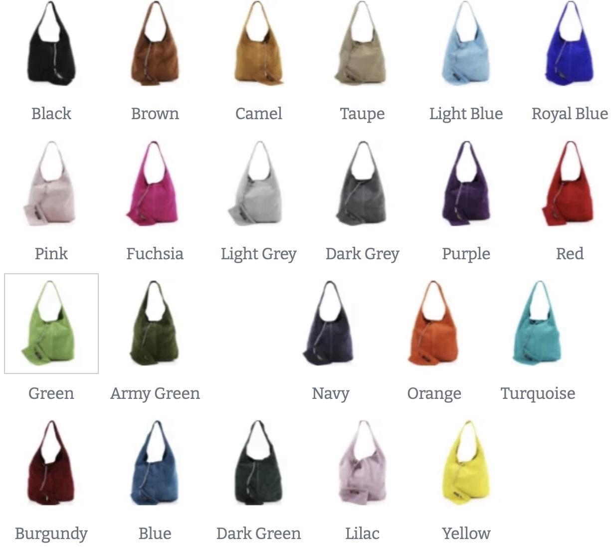 22 Colours Suede Hobo Shoulder Bag, Large Suede Bag, Suede Boho Bag, Suede Bag With Purse, Italian Suede Bag, Womens Gift, Gift For Her - Sleek Styles