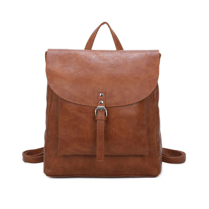 Womens Large Faux Leather Backpack Flap Rucksack Shoulder Bag Fashion Handbags - Sleek Styles