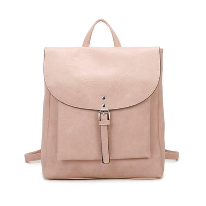 Womens Large Faux Leather Backpack Flap Rucksack Shoulder Bag Fashion Handbags - Sleek Styles