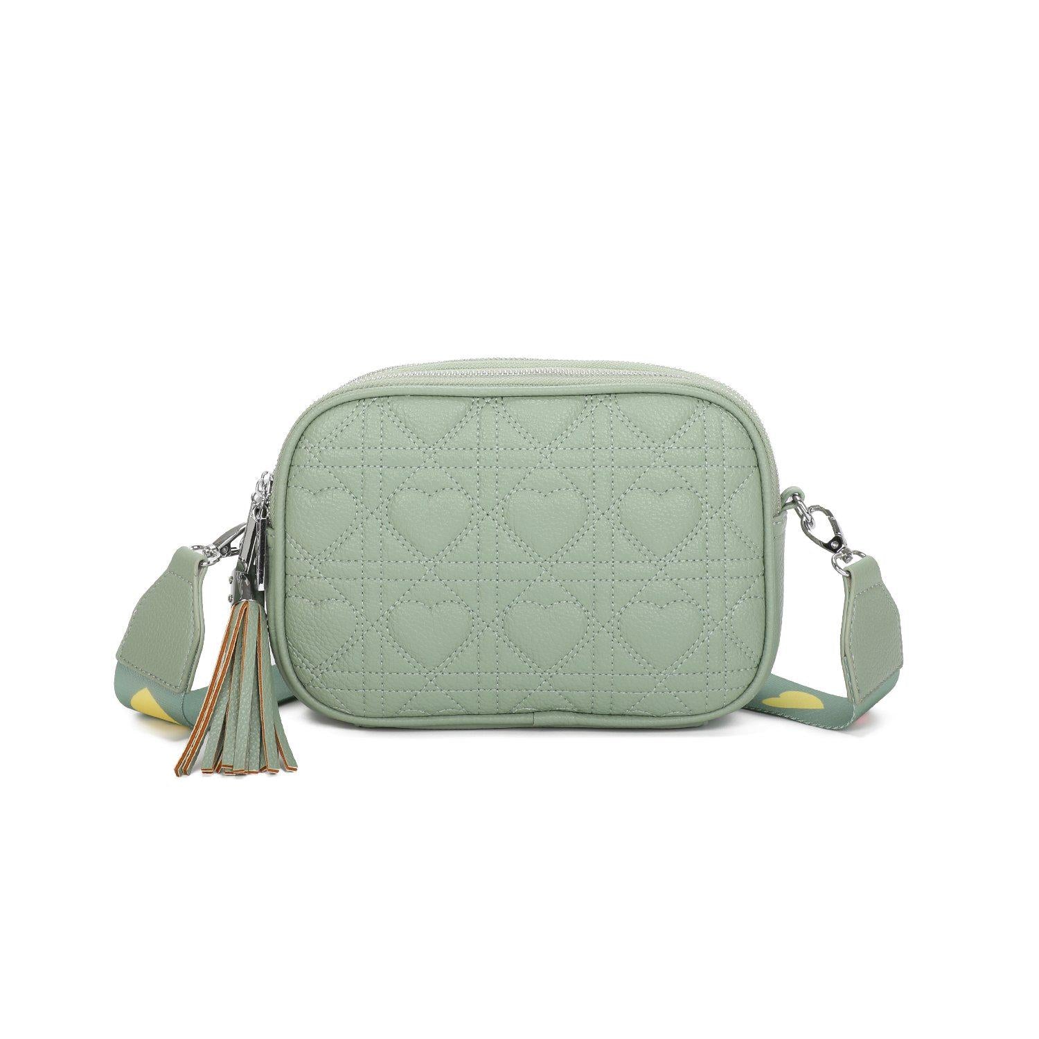 Quilted Bee Decoration Crossbody Bag - Sleek Styles