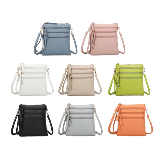 Front Zipped Pockets Smart Crossbody Bag Women Travel Shoulder Handbag - Sleek Styles