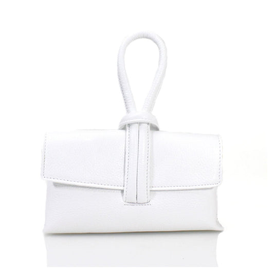 Loop Handle Clutch | Crossbody | Luxury | Classy | Italian Leather | Removable Strap | Clutch Bag | Formal | Wedding | Gift Metallic - Sleek Styles